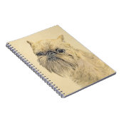 Brussels Griffon Painting - Cute Original Dog Art Notitieboek (Rechterzijde)