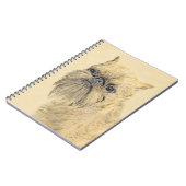 Brussels Griffon Painting - Cute Original Dog Art Notitieboek (Linkerzijde)