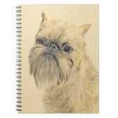 Brussels Griffon Painting - Cute Original Dog Art Notitieboek (Voorkant)