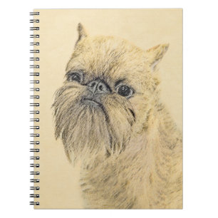 Brussels Griffon Painting - Cute Original Dog Art Notitieboek