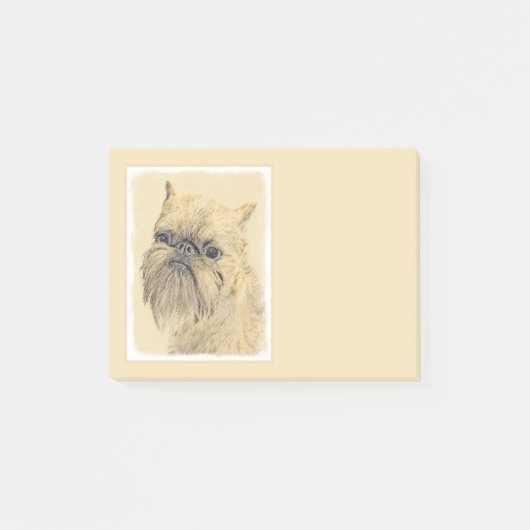 Brussels Griffon Painting - Cute Original Dog Art Post-it® Notes (Voorkant)