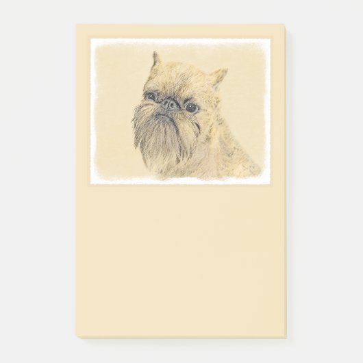 Brussels Griffon Painting - Cute Original Dog Art Post-it® Notes (Voorkant)