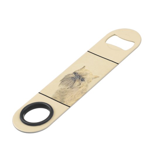 Brussels Griffon Painting - Cute Original Dog Art Speed Flessenopener (Voorkant Gekanteld)