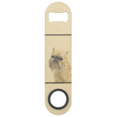 Brussels Griffon Painting - Cute Original Dog Art Speed Flessenopener (Achterkant)