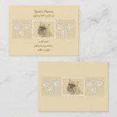 Brussels Griffon Painting - Cute Original Dog Art Visitekaartje (Voorkant / Achterkant)