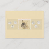 Brussels Griffon Painting - Cute Original Dog Art Visitekaartje (Achterkant)