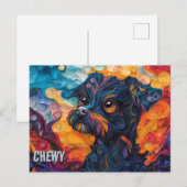 Brussels Griffon Paper Quilling Art Dog Portrait Briefkaart (Voorkant / Achterkant)