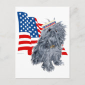 Brussels Griffon Patriotic Briefkaart (Voorkant)
