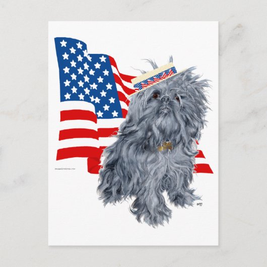 Brussels Griffon Patriottisch Briefkaart (Voorkant)
