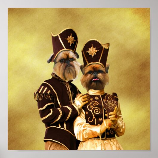 Brussels Griffon Poster Nobility Dogs Gift (Voorkant)