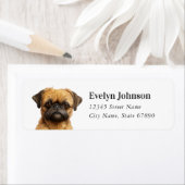 Brussels Griffon Retour Address Label (Insitu)