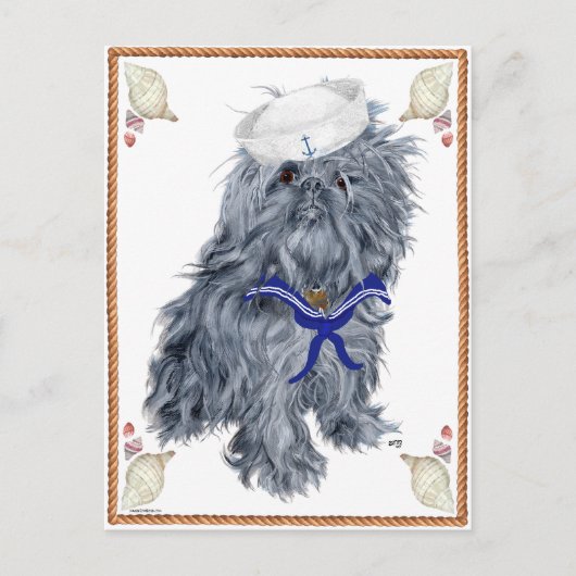 Brussels Griffon Sailor Briefkaart (Voorkant)