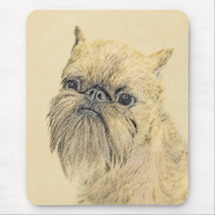 Brussels Griffon Schilderij - Originele Honden Kun Muismat