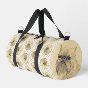 Brussels Griffon Schilderij Rood Ruw Schattige Dog Plunjezak