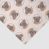 Brussels Griffon Schilderij Rood Vloeiend Schattig Tissuepapier (Detail)