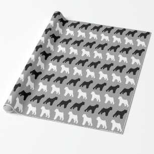 Brussels Griffon Silhouettes Pattern Cadeaupapier