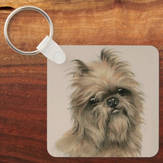 Brussels Griffon Sleutelhanger (Voorkant)