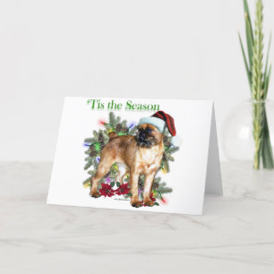 Brussels Griffon ‘Tis Feestdagen Kaart
