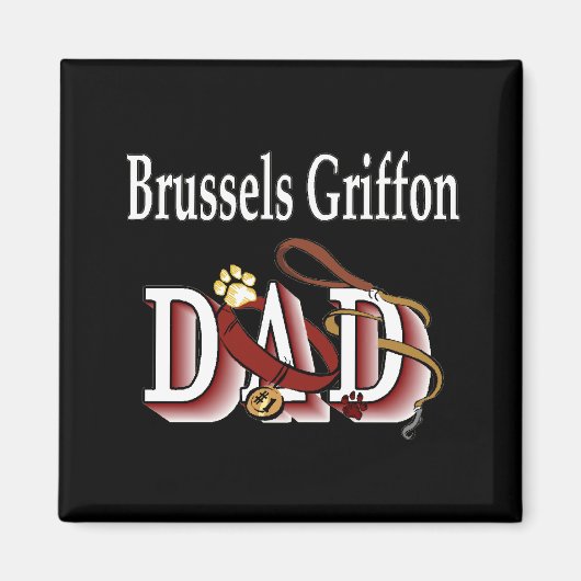 Brussels Griffon vader Magnet (Voorkant)