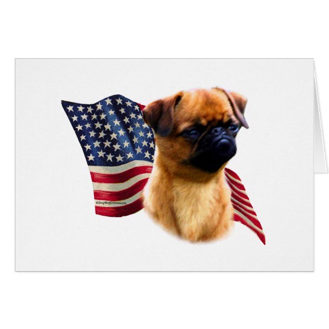 Brussels Griffon Vlag (Voorkant Horizontaal)