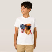Brussels Griffon Vlag T-shirt (Voorkant volledig)