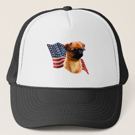 Brussels Griffon Vlag Trucker Pet (Voorkant)