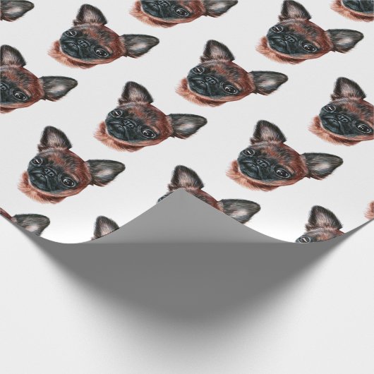 Brussels Griffon Wrapping Paper Cadeaupapier (Hoek)