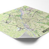 Brussels kaart poster (Hoek)