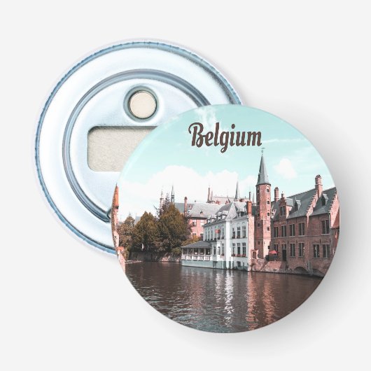 Brussels Kanaal Button Flesopener (Voorkant)