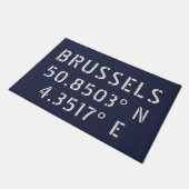 Brussels Latitude Longitude Deurmat (Schuin)