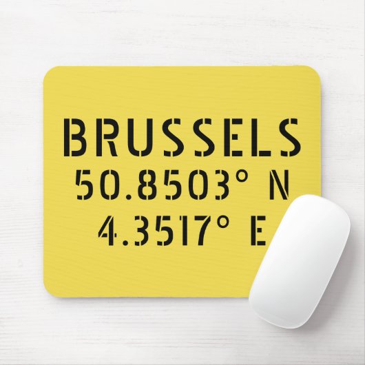 Brussels Latitude Longitude Muismat (Met muis)