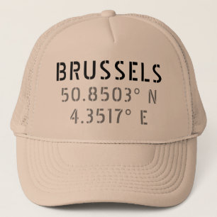 Brussels Latitude Longitude Trucker Pet