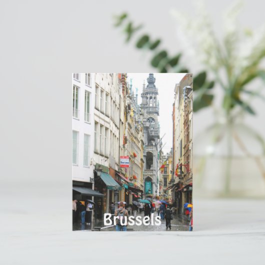 Brussels Market Square Briefkaart (Staand voorkant)
