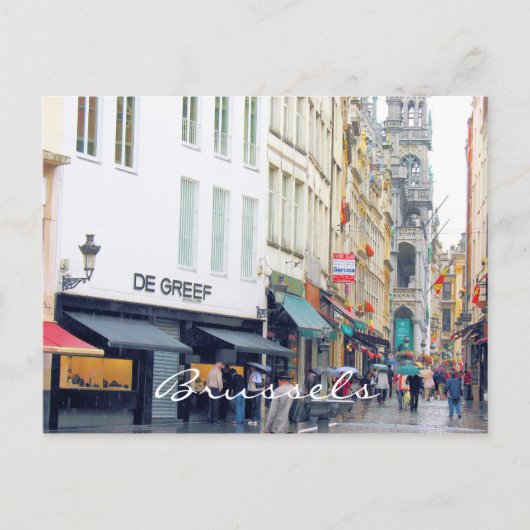 Brussels Market Square in Latijns kwartaal Briefkaart (Voorkant)