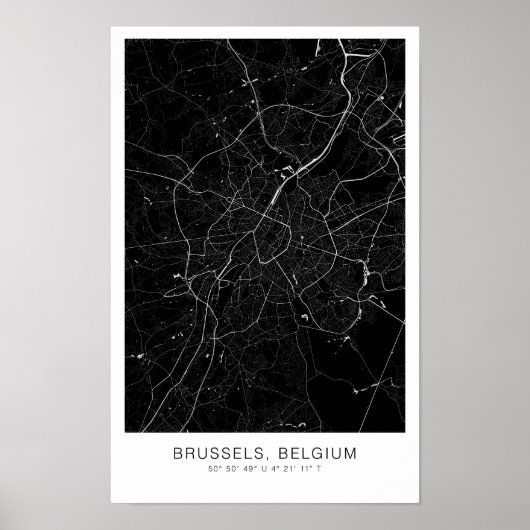 brussels poster minimalistisch scandinavisch (Voorkant)