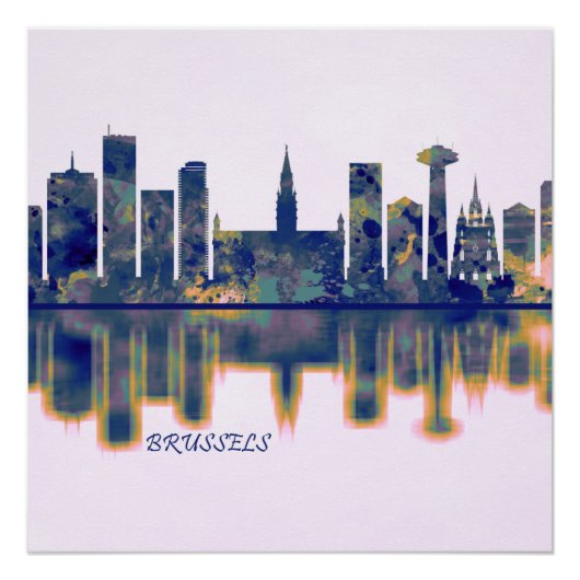 Brussels Skyline Perfect Poster (Voorkant)