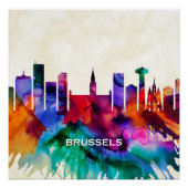Brussels Skyline Perfect Poster (Voorkant)
