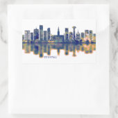 Brussels Skyline Rechthoekige Sticker (Tas)