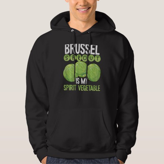 Brussels Sprout Is My Spirit Vegetable Backprint V Hoodie (Voorkant)
