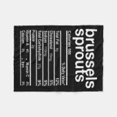Brussels Sprout Nutrition Facts Funny Thanksgiving Fleece Deken (Voorkant (Horizontaal))