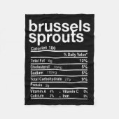 Brussels Sprout Nutrition Facts Funny Thanksgiving Fleece Deken (Voorkant)