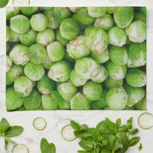 Brussels sprouts cabbage theedoek (Gevouwen)
