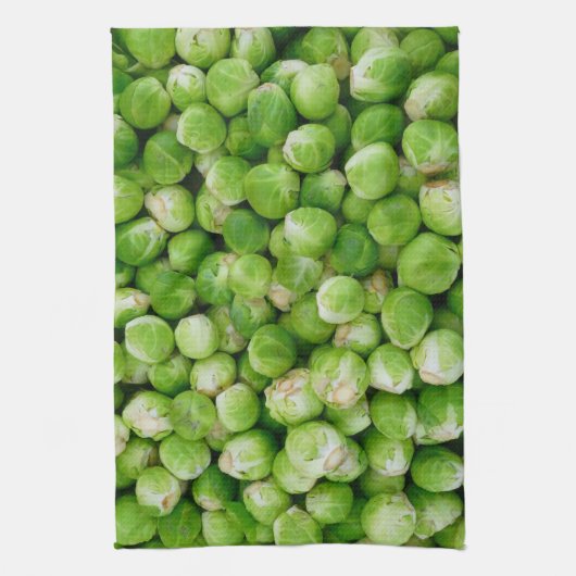 Brussels sprouts cabbage theedoek (Verticaal)