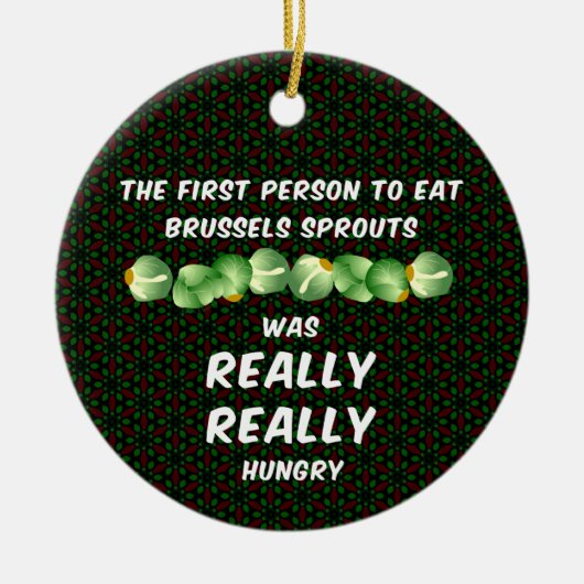Brussels Sprouts Keramisch Ornament (Voorkant)