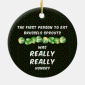 Brussels Sprouts Keramisch Ornament (Achterkant)