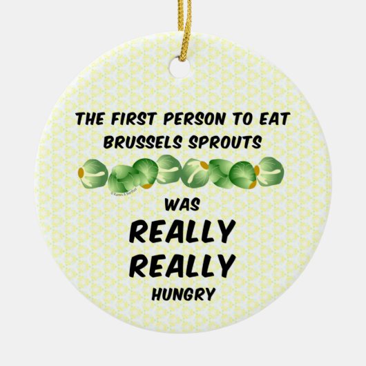Brussels Sprouts Keramisch Ornament (Voorkant)