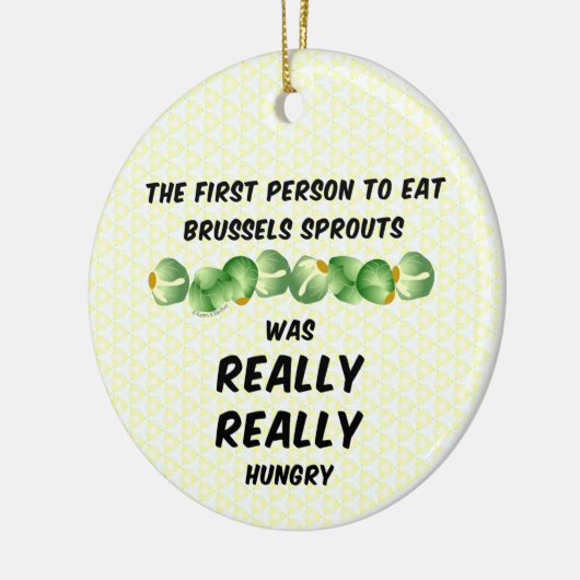 Brussels Sprouts Keramisch Ornament (Links)