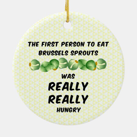 Brussels Sprouts Keramisch Ornament (Achterkant)