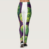 Brussels sprouts Retro Gepersonaliseerd Patroon Leggings (Achterkant)