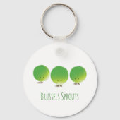Brussels Sprouts Vegetable Food Sleutelhanger (Voorkant)